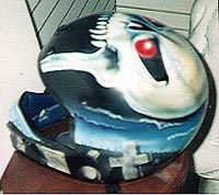 Cincinnati Makeup Artist Jodi Byrne Automotive Skull & Graveyard Motorcycle Helmet